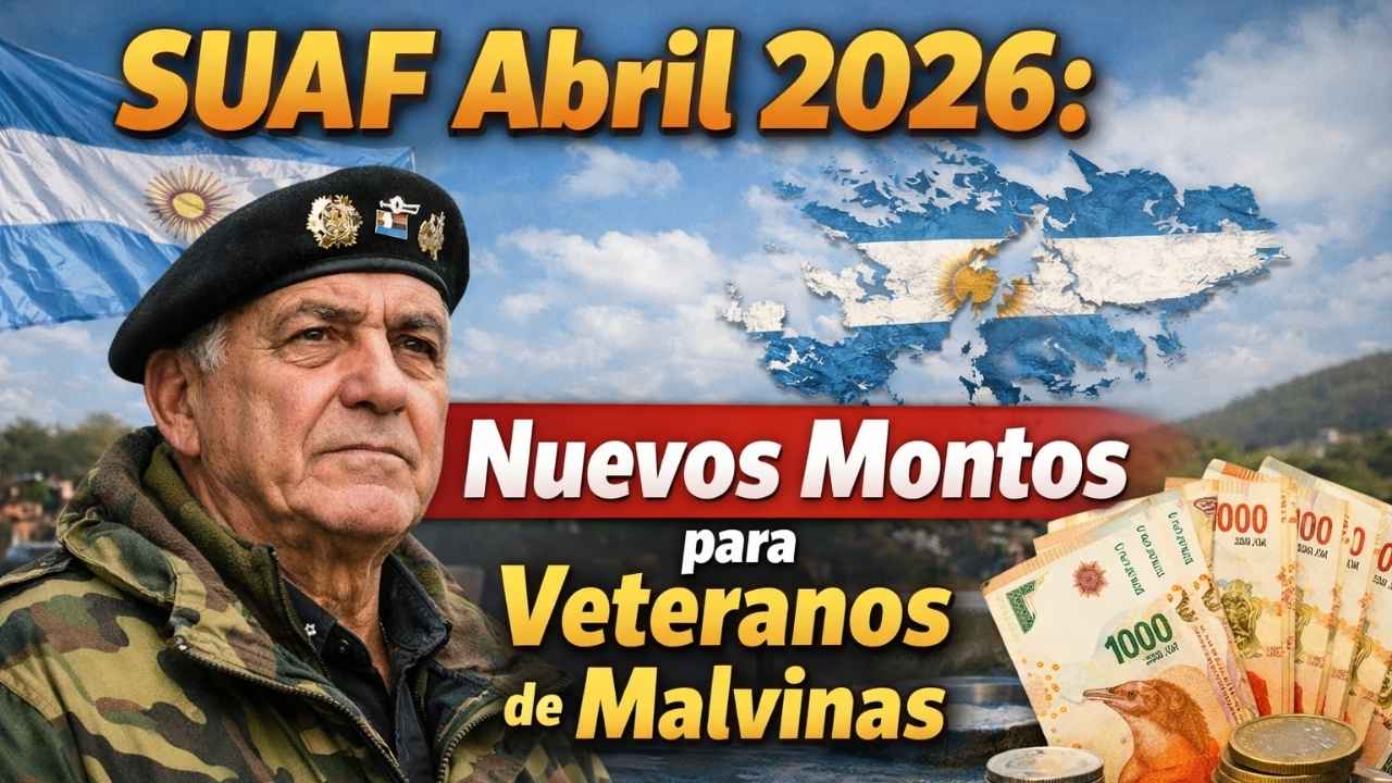 SUAF Abril 2026: Nuevos Montos para Veteranos de Malvinas