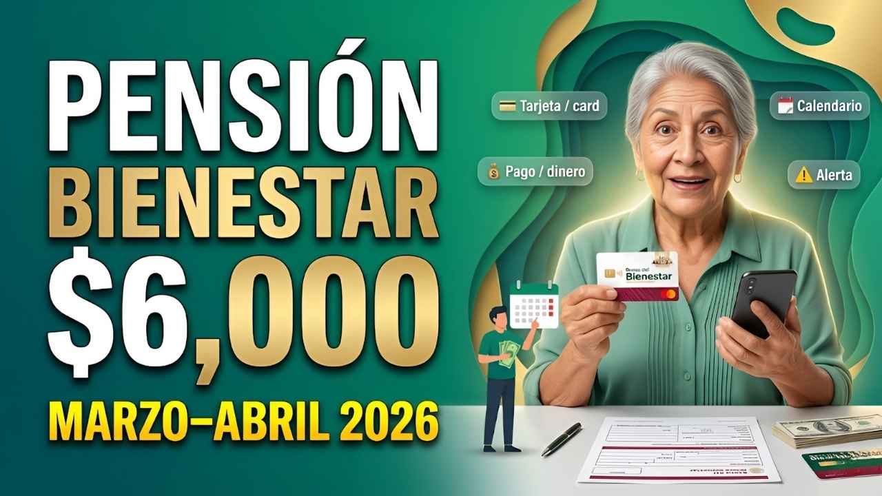 Pensión Bienestar: Adultos Mayores Reciben $6,000 con Banco del Bienestar en Marzo–Abril 2026