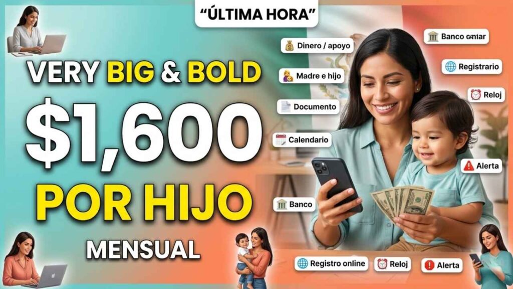 Apoyo a madres trabajadoras $1,600 mensuales por hijo, requisitos y calendario de cobro marzo–abril