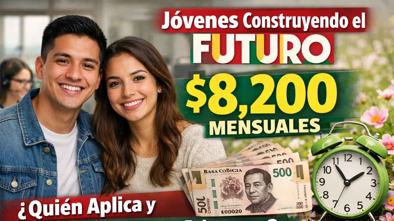 Jóvenes Construyendo el Futuro $8,200 mensuales, quién aplica y cuándo llega el pago en primavera