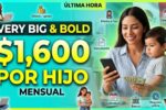 Apoyo a madres trabajadoras $1,600 mensuales por hijo, requisitos y calendario de cobro marzo–abril