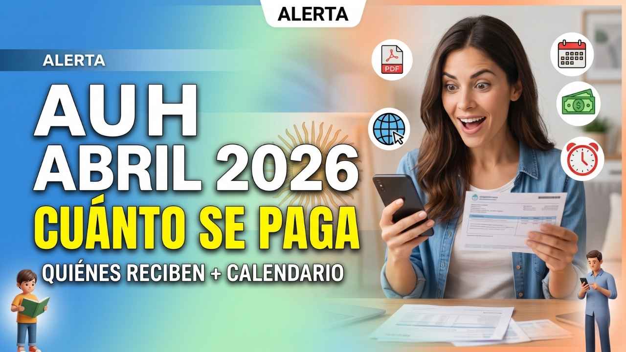 AUH abril 2026 cuánto se paga, quiénes reciben y calendario de depósitos actualizado
