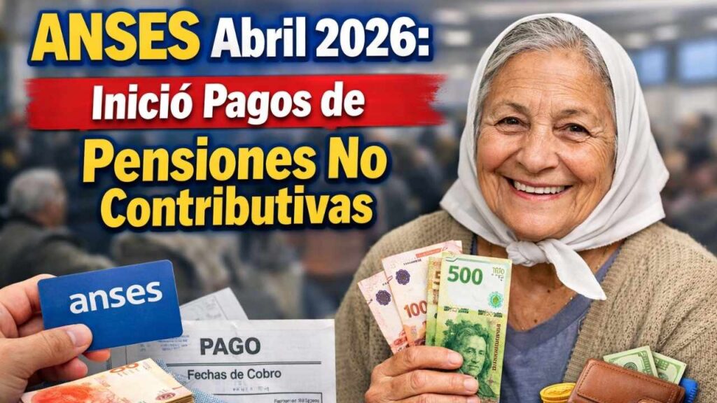 ANSES Abril 2026: Inició Pagos de Pensiones No Contributivas