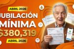 Jubilación mínima $380,319 abril 2026, quiénes acceden y cuándo se paga oficialmente