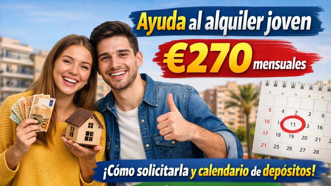 Ayuda al alquiler joven €270 mensuales, cómo solicitarla y calendario de depósitos primavera 2026