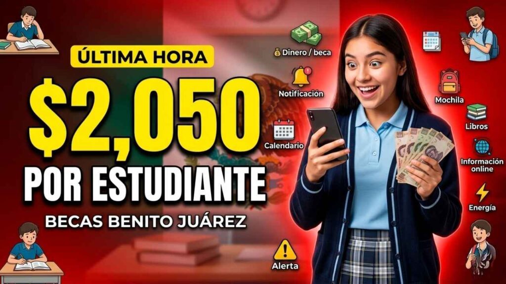 Becas Benito Juárez $2,050 por estudiante, pasos de inscripción y depósitos abril 2026
